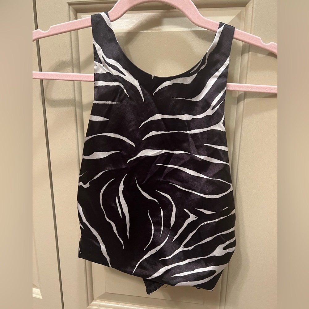 Zara zebra crop top